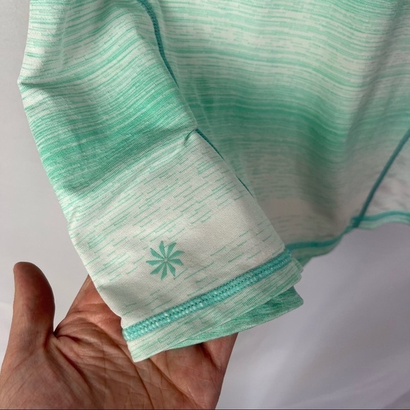 Athleta Green & White Stripe Lightweight Athletic Tank Top S - Picture 4 of 4